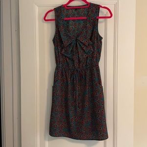 Teal Peacock Feather Dress